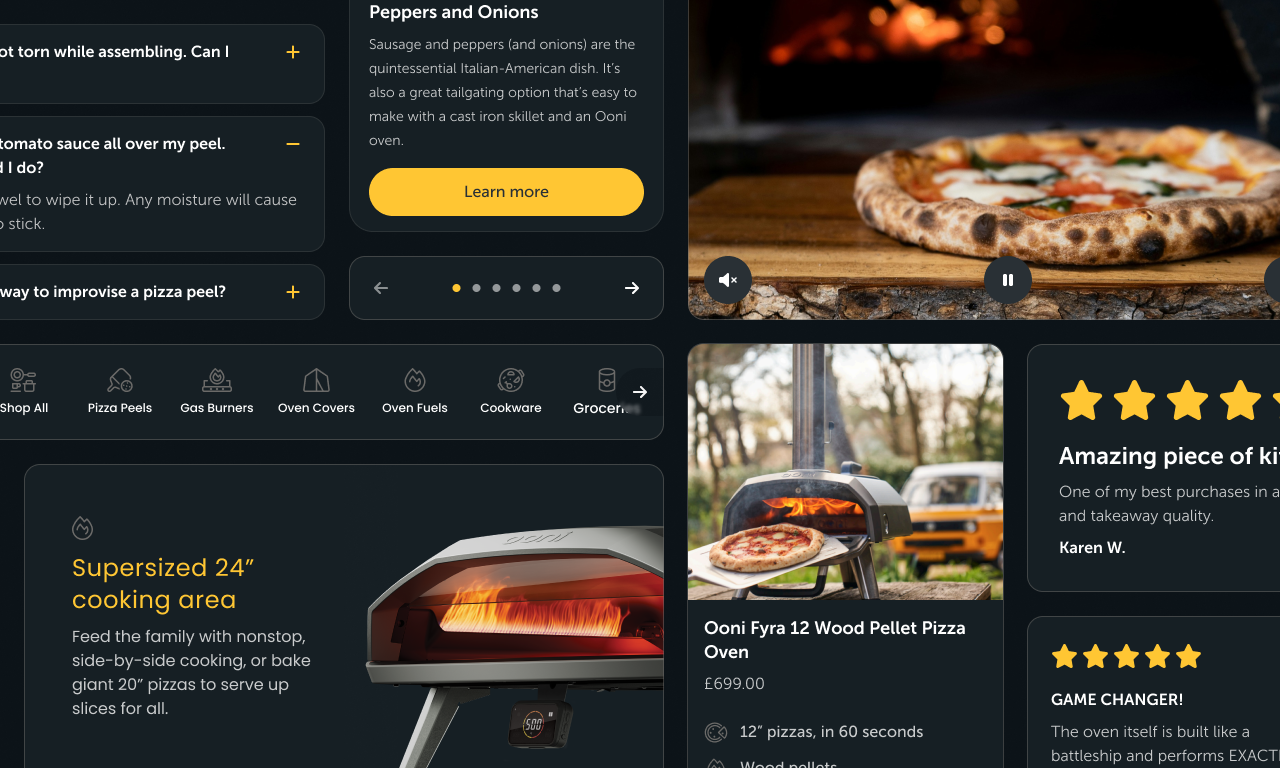 User interface components in a dark theme called 'Midnight'